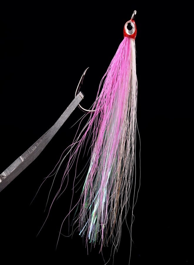 Shaddock Fishing Clouser Minnow Fly Fishing Flies, Streamer Wet Salmon Trout Steelhead Jig Hooks Sea Bass Striper Flounder Fly Fishing Lures Saltwater Freshwater, Mixed Colors, 10pcs - Image 4